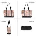 thumbnail image 6 of FORMRS Canvas Laptop Tote Bag for Women with 15.6" Computer Compartments Shoulder Handbag, Pink Candy House, 6 of 7