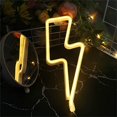 thumbnail image 5 of Letreros de neón decorativos con luces LED que funcionan con pilas o USB para decoración de habitaciones infantiles, fiestas de cumpleaños, festividades y bodas (blanco cálido)., 5 of 5
