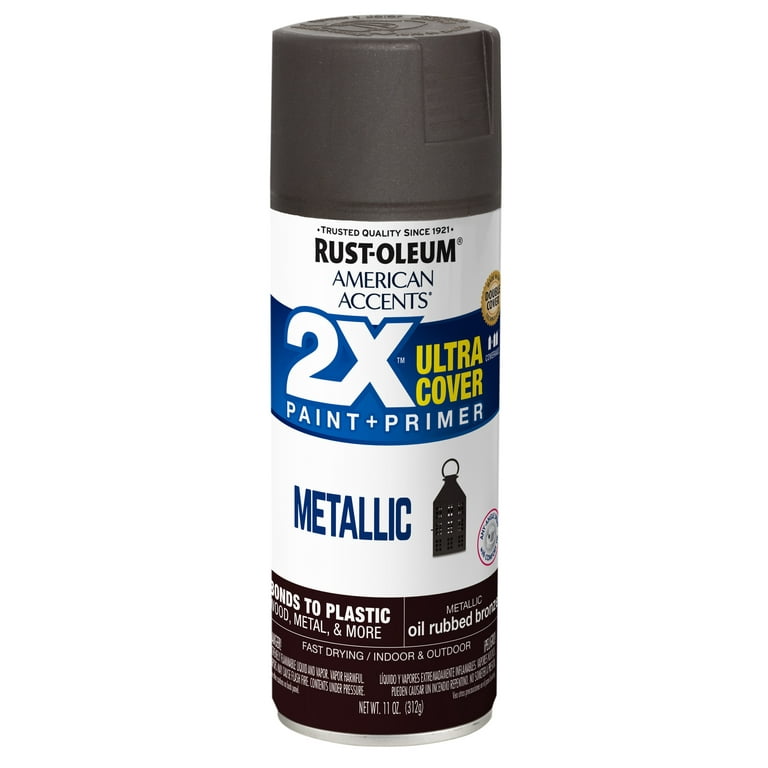 (5 pack) Oil Rubbed Bronze, Rust-Oleum American Accents 2X Ultra Cover  Metallic Spray Paint-327906 , 12 oz Single/ Each