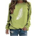 thumbnail image 2 of Azrian Fall Time Sweatshirts for Womens Clearance,Plus Size Casual Pullover Hoodies Women's Long Sleeves Casual Shirts Printed Round-Neck Sweatshirt Pullover Loose Tunic Tops Winter 2023 on Sale, 2 of 6