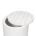 thumbnail image 4 of Modern Farmhouse White Drum End Table, 4 of 5