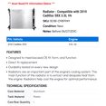 thumbnail image 2 of Radiator - Compatible with 2010 Cadillac SRX 3.0L V6, 2 of 2