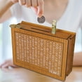 thumbnail image 1 of Hucha Hucha de madera con contador Reutilizable Alcancía Regalo de vacaciones Decoración del hogar (E) Wdftyju  Libre de BPA, 1 of 3