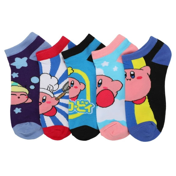 Kirby Character Art 5-Pack Women's Ankle Socks