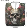 thumbnail image 6 of SKYSONIC Bathroom Rug Toiletry Mat Set, 2 pack Skull Flowers Art Print, Fluffy Plush Absorbent Bath Rugs Carpet for Bathroom Floor Toilet Tub and Shower,23.6"x15.7"+17.3"x13.4", 6 of 7