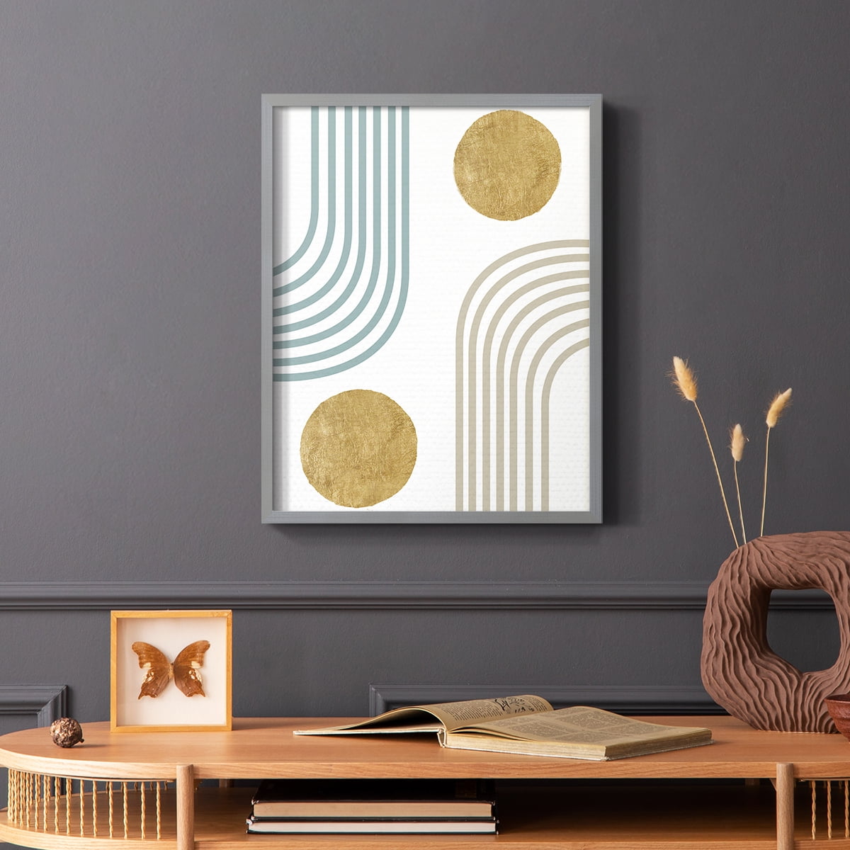 Millennium Arches in Gray Solid Wood 8 x 10 Framed Print