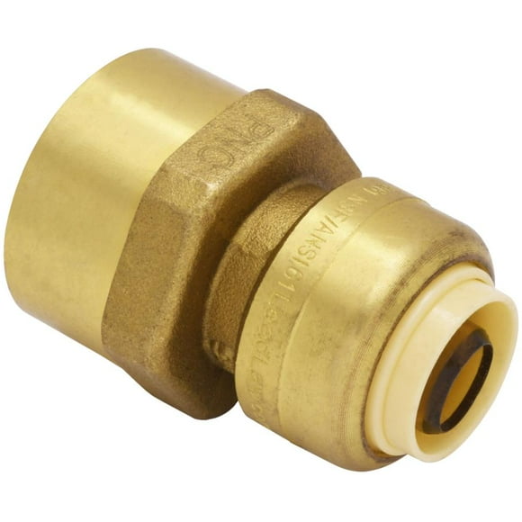 1/2" Push Fit x 3/4" FPT Push 'N' Connect Brass Adapter
