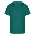 thumbnail image 5 of Inleife Mens Shirts Plus Size Men Casual Solid Fashion Hooded Pullover Short Sleeve Sports T-Shirt Top, 5 of 6