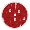 thumbnail image 1 of Faldas para árbol de Navidad de 36 pulgadas con texto "Merry Christmas", tapete para árbol de Navidad para vacaciones de invierno, falda para árbol de Navidad para decoraciones navideñas rústicas, 1 of 8