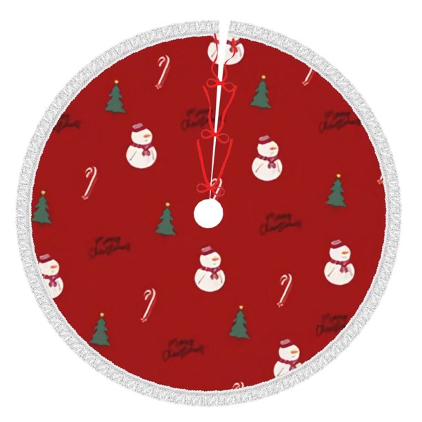 Faldas para árbol de Navidad de 36 pulgadas con texto "Merry Christmas", tapete para árbol de Navidad para vacaciones de invierno, falda para árbol de Navidad para decoraciones navideñas rústicas
