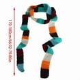 thumbnail image 5 of Fashionable Knit Narrow Scarf Colorful Striped Long Skinny Scarves for Women, 5 of 20