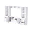 thumbnail image 2 of Entertainment Center with Bookshelves, Modern Entertainment Wall Unit with 13 Shelves TV Stand for Televisions Up to 70'' Display Cabinet for Living Room, 2 of 9