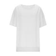 thumbnail image 2 of Womens Workout Tops Short Sleeve Shirts with Sun Protection Trendy Spring Summer Outfits S-2XL, 2 of 7