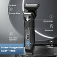 thumbnail image 6 of Prozing Manscape Trimmer for Men, Dual-Head Pubic Electric Razor, Groin Ball Shaver for Men, IPX7 Waterproof,Gifts for Him Dad, 6 of 8