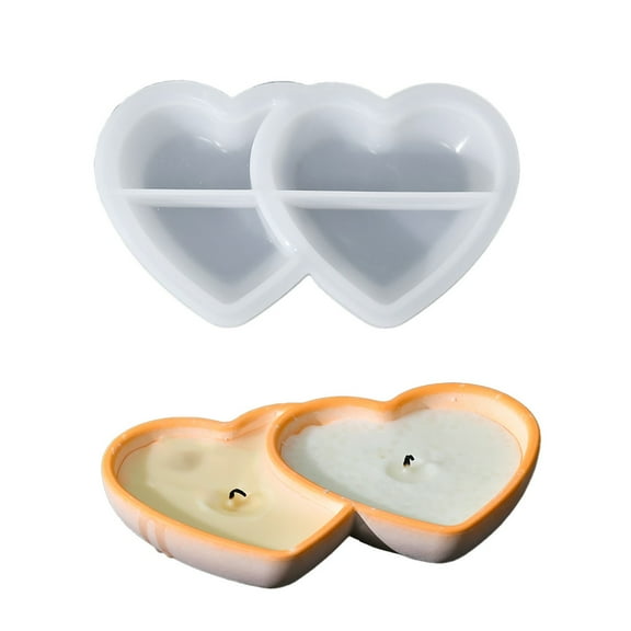 LAILLSH 2026 New Arrival Heart Tray for Resin Concrete Heart Silicone Valentine Love Heart Shape Candle Holder Jewelry Plate Trinket Dish Epoxy Resin Casting Container Storage Craft Dec