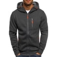 thumbnail image 1 of Sudadera con capucha para hombre, chaqueta con capucha y cremallera, 1 of 5