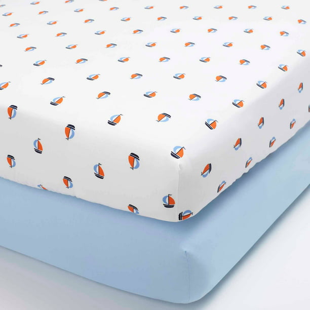 Child of Mine by Carter's Captain Cutie Set of 2 Fitted Crib Sheets
