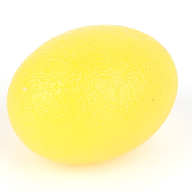 Silicona de la mano Grip bola Huevo Forma Squeeze Stress Ball?-?Pelota para fisioterapia, Amarillo Ecomeon no