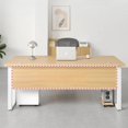 thumbnail image 4 of Aesthetic Wooden Office Desk Reception Modern Executive Standing Office Desk Computer Wooden Escritorio Oficina Furniture SR50OD My Lux Decor Round, 4 of 13