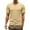 Khaki, variant on Men's Fashion V Neck Lapel Collar Short Sleeve T Shirt Summer Casual Oversized Tee Comfortable Breathable Stylish Trendy Mens Basic Tee Shirts Summer Classic T-Shirts