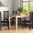 thumbnail image 2 of Dining Chairs Of 4, Black, Solid Pine Wood, Ideal For Casual And Formal Dinners 4 Chair Collection, Black Slat Back, Pine, For Room, Kitchen, Living Space, 2 of 5