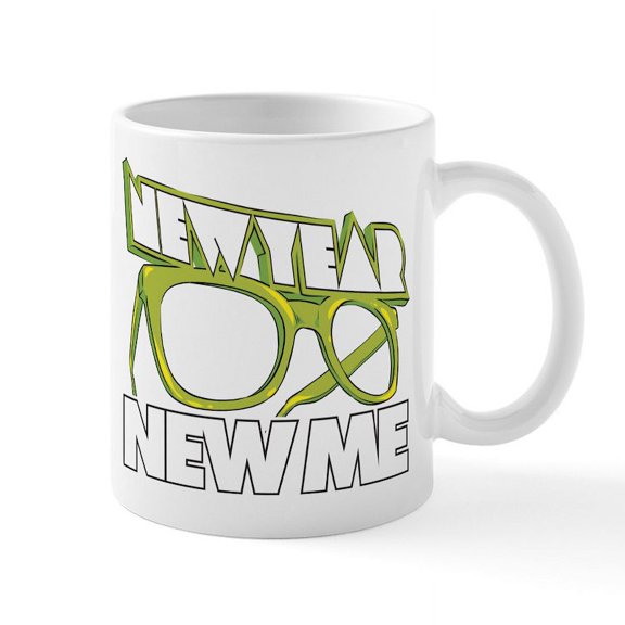CafePress - New Year New Me Mug - 11 oz Ceramic Mug - Novelty Coffee Tea Cup