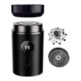 thumbnail image 4 of Men Electric Shaver Shaver portátil seco y húmedo doble uso mini rasurador de barba facial para uso de automóviles para automóviles de oficina 2 cabezas de afeitar, 4 of 8