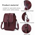 thumbnail image 4 of Kwuty Vintage Crossbody Phone Bag for Women, Small PU Leather Shoulder Purse and Handbag with Tassel&Rivet Decoration, 4 of 7