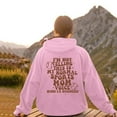 thumbnail image 2 of WEAIXIMIUNG Fall Sweatshirt Women's Baseball Letter Slogan Printed Pocket Drawstring Printed Hoodie, 2 of 4