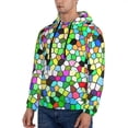 thumbnail image 2 of Bingfone Colorful Tie Dye Stained Glass Men'S Drawstring Hoodie Long Sleeve Pocket Sweatshirts-Medium, 2 of 9