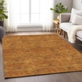 thumbnail image 3 of HomeRoots 676559 9 x 12 ft. Copper & Brown Geometric Transitional Washable Machine Made Rectangle Area Rug with UV Protection, 3 of 9