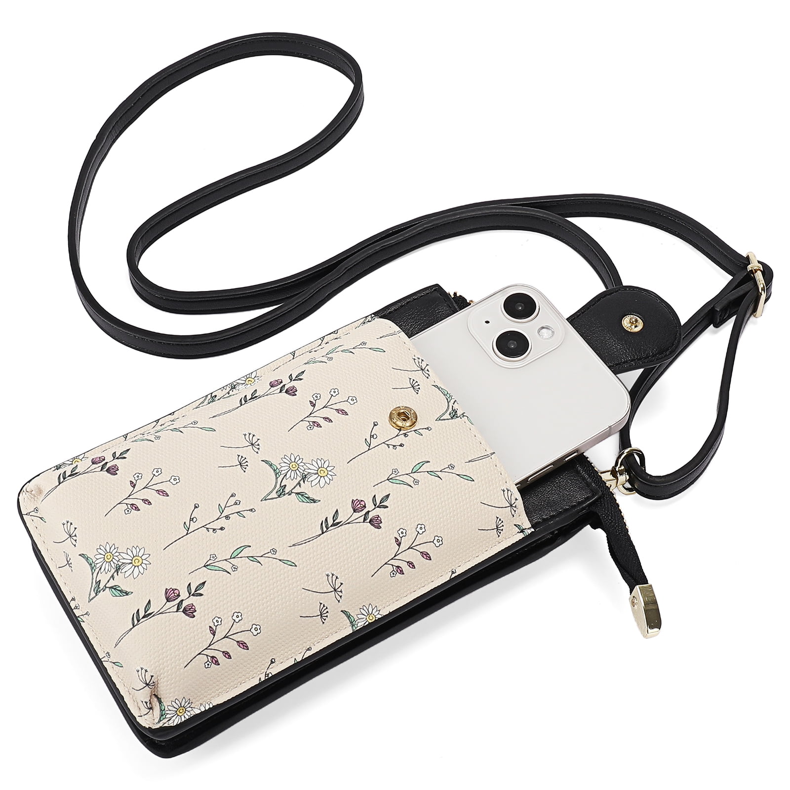 GAEKEAO Small Crossbody Bags for Women Leather Cell Phone Purse Bag Wallet with RFID Blocking Credit Card Slots