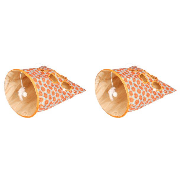 Túnel para Gatos Diversión Interactiva Juguete Accesorios () Naranja