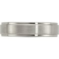 thumbnail image 3 of Titanium Edward Mirell Brushed & Polished Flat Step 6mm Band (Size 10) Made In United States emr149-6mm-10, 3 of 5
