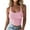 Pink, variant on Otntypg Plus Size Womens Tank Tops Crop Camisole Summer Fashion Sleeveless Ribbed Workout Basic Going Out Gym Spring Clothes 2025 Green XXXXXL