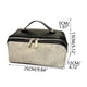 thumbnail image 2 of Uuiauoio PU Leather Travel Makeup Bag, Large Capacity Cosmetic Bag for Women, Waterproof Portable Pouch with Divider, Toiletry Organizer with Handle, 2 of 6