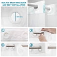 thumbnail image 4 of No Hook Shower Curtain, Teal Sea Turtle Shower Curtains for Bathroom with See Through Top Window, Summer Coastal Coral Ocean Waterproof & Washable Bath Curtain Stand Up Stall 36"x72", 4 of 9