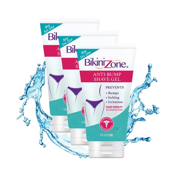 Gel de afeitar Bikini Zone Anti-Rozaduras para afeitado al ras 150 ml (paquete de 3)