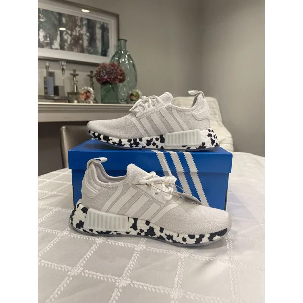 New Size 8.5 Adi - das Originals NMD R1 Men's White Black Speckled OREO Camo GZ4307