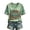 Green, variant on Womens Western Graphic V Neck Short Sleeve T Shirt Casual Relaxed Fit Cowboy Hat Boots Floral Skull Print Top