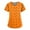 Orange scrub tops women 017B51, variant on Halloween Nursing Scrub Tops for Women,Halloween Scrub Tops for Women Stretchy Short Sleeve V Neck Medical Scrubs with Pockets,Orange S