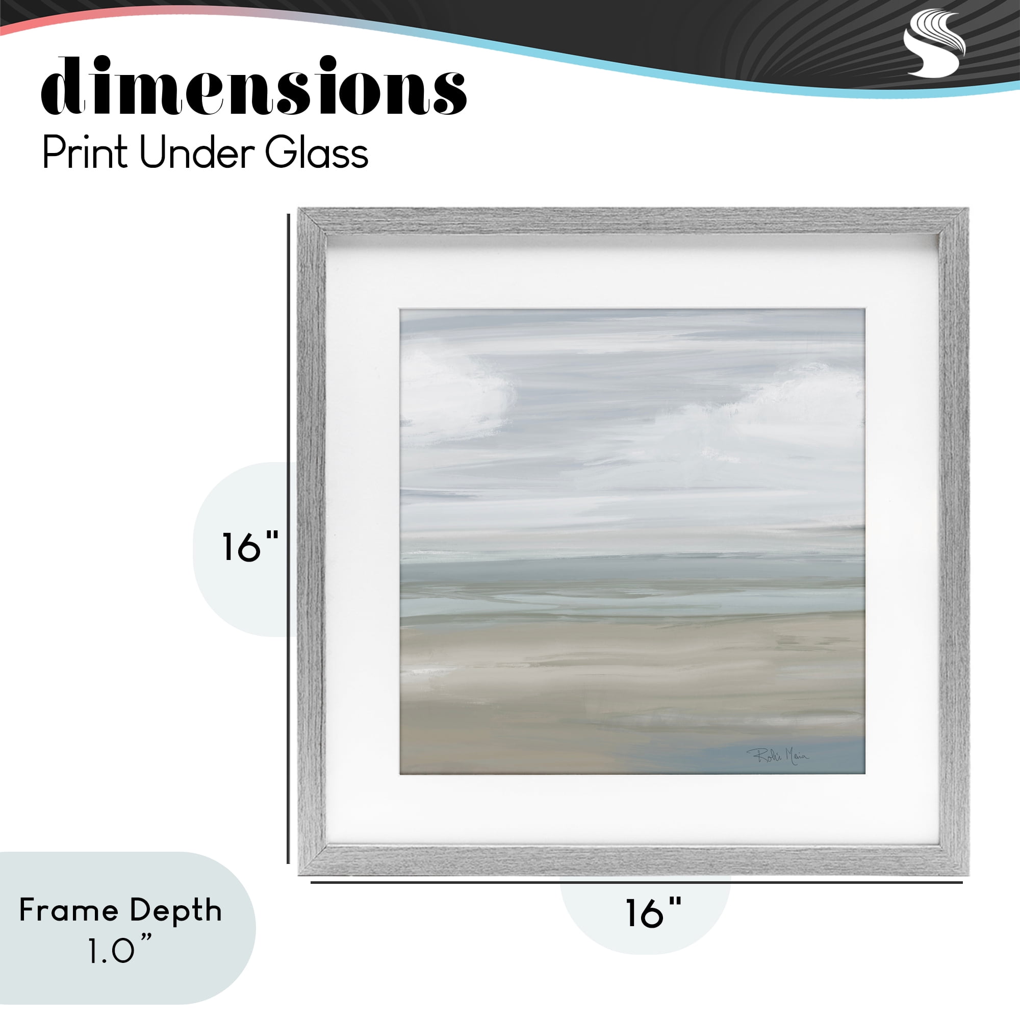 Stupell Industries Another Day Peaceful Landscape Gray Framed Print Under Glass, design by Robin Maria
