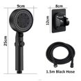 thumbnail image 3 of Shower Head Water Saving Silver 5 Mode Adjustable High Pressure Shower One-key Stop Water, 3 of 8
