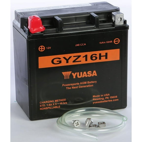 Yuasa YUAM716GH GYZ16H Factory Activated GYZ H Series AGM Battery