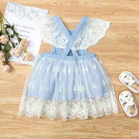 

[Big Save!]Princess Newborn Dress For Girls Pure Cotton Elegant Lace Gauze Embroidered Dress Party Birthday Baptism Dress Girl Summer Dresses