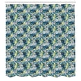 thumbnail image 3 of Ambesonne Tropic Shower Curtain, Summer Pineapples and Leaves, 69"Wx75"L, Sea Blue Multicolor, 3 of 5