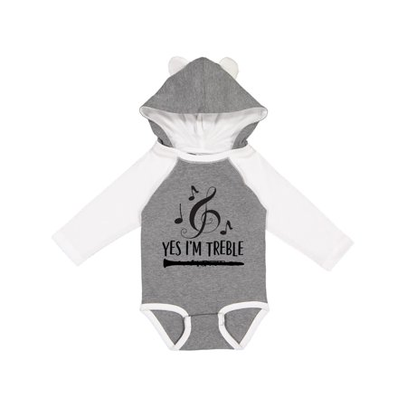 

Inktastic Clarinet Player Marching Band Funny Treble Gift Baby Boy or Baby Girl Long Sleeve Bodysuit