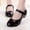 Black, variant on Zhangnan Glossy Mary Jane Shoes for G-irl-s with Rhinestone Bow and Hook and Loop Strap