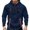Navy, variant on Men's Fashion Hoodies & Sweatshirts Winter Hoodies for Men Men's Zip Up Hoodie With Pocket Solid Color Pullover Lined Comfortable Casual Streetwear Sweatshirt for Winter
