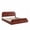 Red Oak, variant on TacleeKii Twin Platform Bed with Storage Headboard, Space-Saving Design, Sturdy Steel Wood Frame, Easy Assembly, Red Oak